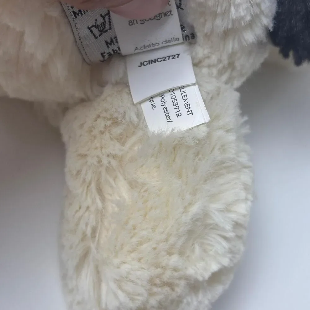 Jellycat‎ Bashful Black & Cream Puppy Dog Lovey medium